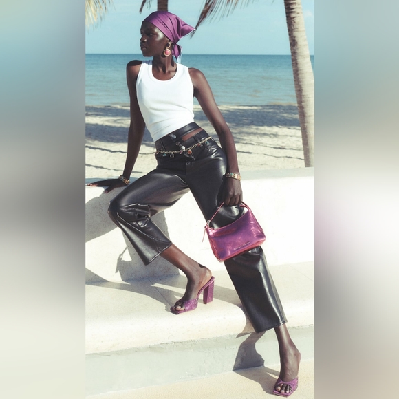 Agolde | Recyled Leather Broken Waistband Pant - Picture 10 of 14